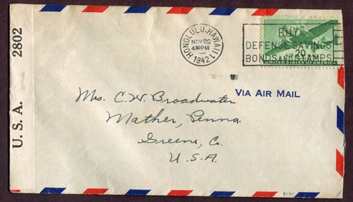 Usa 1942 ww2 20c posta - 20c,