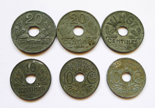Francia zinco ww2 lotto - francia, 6