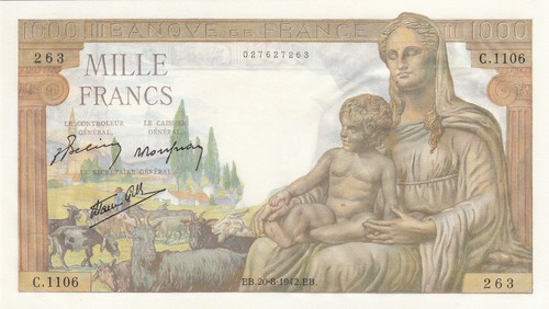 France 1000 francs déesse - 1000,