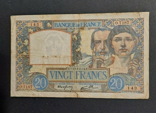 Banconota franchi francia - banconota,