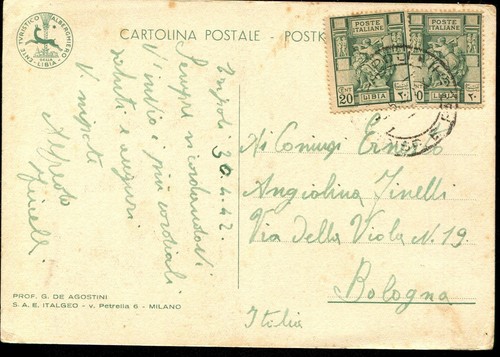 F68 cartolina affrancata con - affrancata,